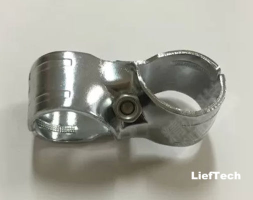 ISO9001 Chroomgeplatte buisbehangers Joint 2 Pipe Mounting Bracket