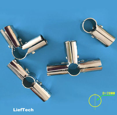 Metalen buisverbinders met gecromeerd stempeltype