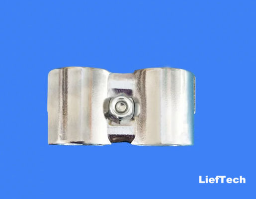 CRS koudgewalst staal dubbelbuis connector voor 28 mm Dia Chrome-buis