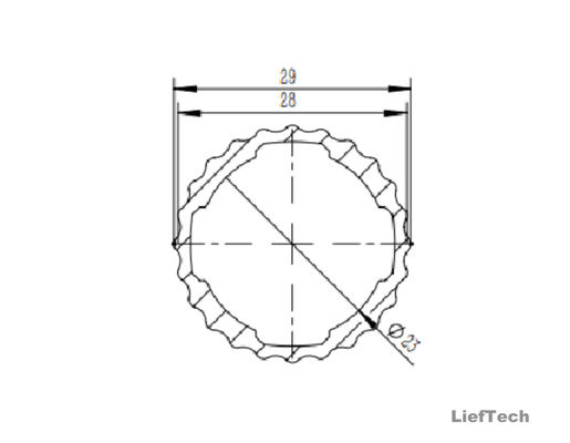 Dikte 1,2 mm Aluminiumlegeringsbuis Rollaschacht Gekrompen Aluminiumbuis