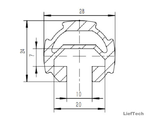 6063 T3-T8 Aluminiumlegeringsbuis geanodiseerde aluminiumbuizen 28 mm