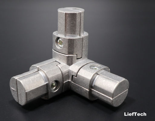 Drie-dimensionale 90 graden buisverbinding geanodiseerde aluminium connector