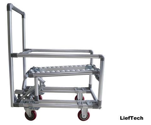 Stabiel vermogen Pipe Work Bench Discharge Cart Aluminium legering