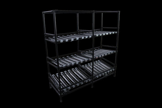 Aluminiumbuiswerkbank Roller Track Pipe Rack System Voor Industrieel