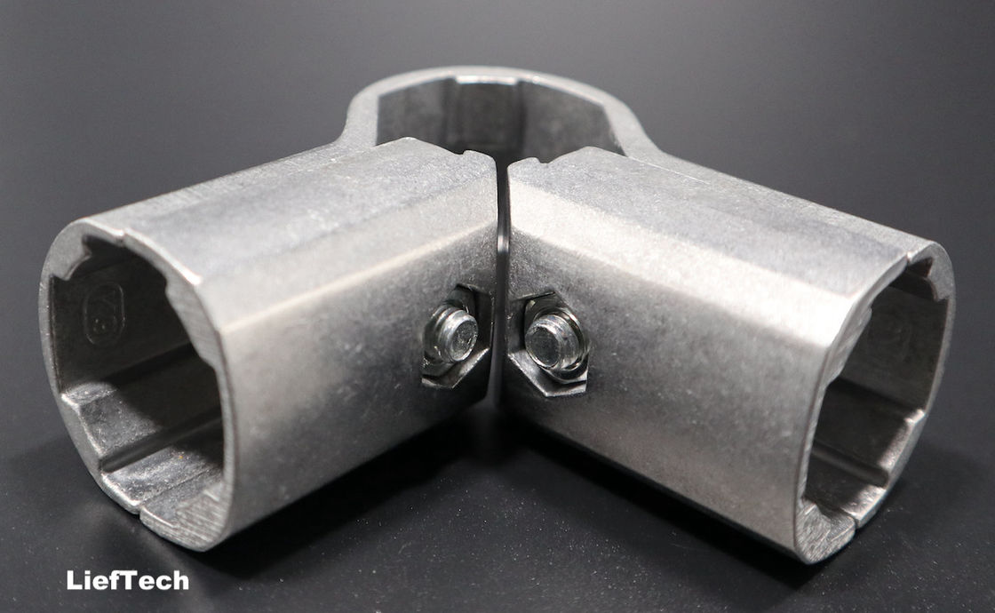 Vierweg Aluminiumbuisconnectoren standaardgrootte 90 graden rechthoekige gewrichten